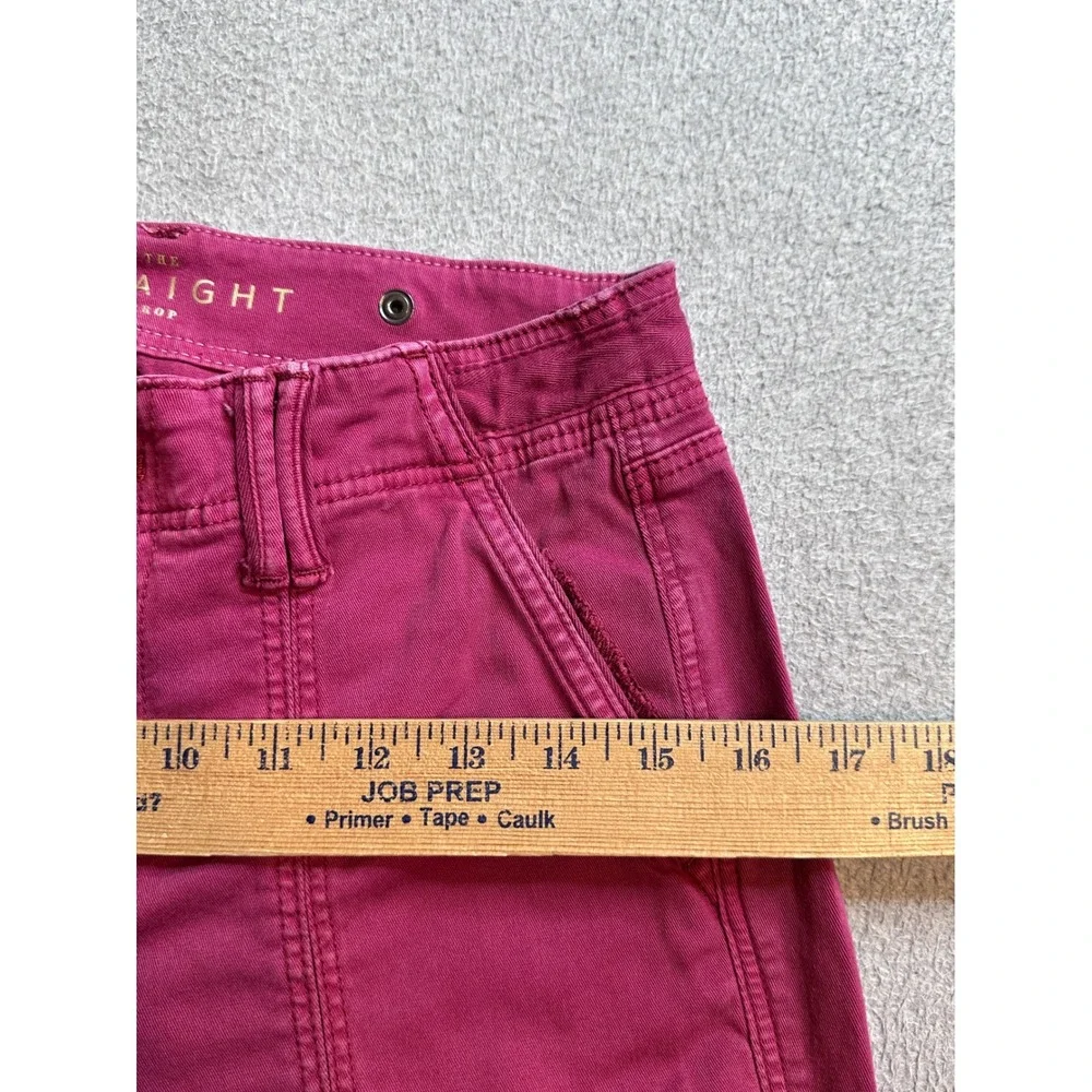White House Black Market The Straight Crop Pants Womens 2 Magenta Pink Casual - Picture 11 of 16